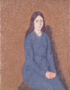「青いドレスの少女」、1900-1935 作： Gwendolen Mary John