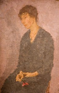 花を持つ女性、1908～1922年。 作： Gwendolen Mary John