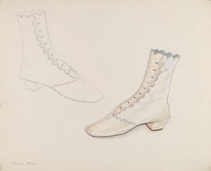 クエーカーの結婚式の靴、c。 1936年。 作： Gwyneth King
