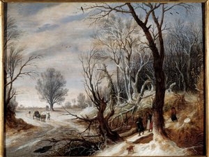 雪の風景画 ギースブレヒト・ライテンス（1586-1656） 17世紀カンペール美術館