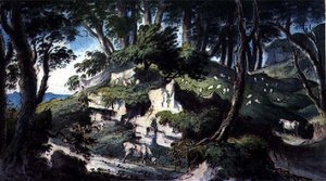 牛と羊のいる風景 作： H.F. 1751 1812 Aylesford