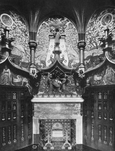 チョーサールーム、カーディフ城、ウェールズ、1924-1926年 作： HN King