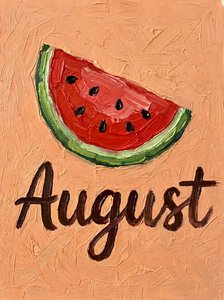 8月のみずみずしいスイカ