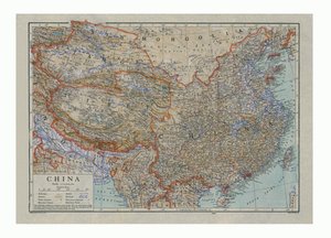 中国の地図、1910年頃