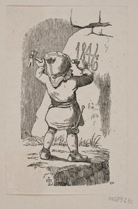 ゴブリンが 1846 年を岩に刻む 作： H. C. Henneberg