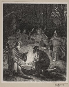 ファブリシウスのデンマーク史の挿絵。 作： H. C. Henneberg