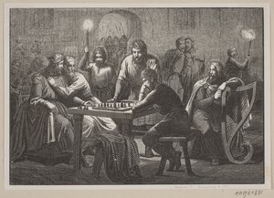 ファブリシウスのデンマーク史の挿絵。 作： H. C. Henneberg