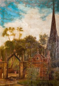 チューダー ゲートウェイ、アストン ホール、1895 年。 作： H E Pountney