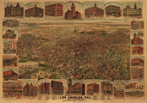 カリフォルニア州ロサンゼルス、市とその周辺の人口は 65,000 人。 作： H.; Elliott Pu Co.; Southern California Land Co. Elliott
