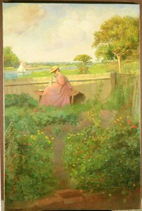 庭で 作： H. Francis Bate