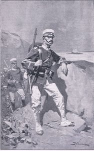 日本軍の兵士（リトグラフ