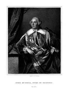 ジョンラッセル、ベッドフォード公爵4世、イギリスの政治家、1832年。 作： H. Robinson