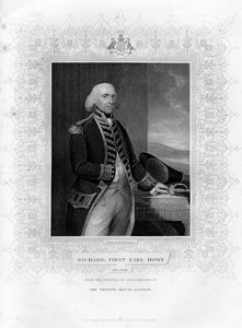 リチャードハウ1726-1799、第1伯爵ハウ、イギリス提督、19世紀。 作： H. Robinson