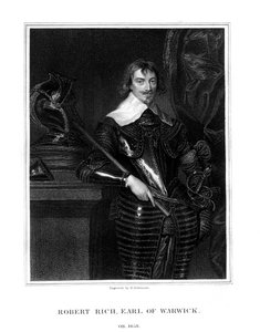 ロバートリッチ、2代目ワーウィック伯爵、イギリス植民地管理者、1827年 作： H. Robinson