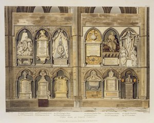 詩人コーナーの西側、ウェストミンスター寺院のプレート24、J。ブラック（fl.1791-1831）pubが刻印。ルドルフ・アッカーマン（1764-1834）1811（アクアチント） 作： H. Villiers