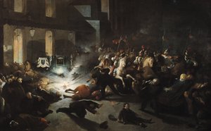 1862年1月14日のフェリーチェオルシーニ（1819-59）によるナポレオン3世（1808-73）の暗殺の試み 作： H. Vittori Romano