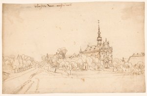 木々の間のワレムのローゼンダール修道院 作： H. van Wel (attributed to)