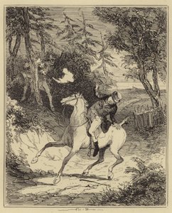 ホースフォール氏を撃つラッダイト (彫刻) 作： Hablot Knight (1815 92) (after) Browne