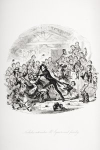 チャールズ・ディケンズのニコラス・ニクルビーのイラスト 作： Hablot Knight (1815 92) Browne