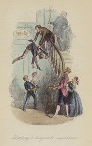 フランク・E・スメドレー著『Lewis Arundel or The Railroad of Life』の挿絵（彩色済み彫刻）。 作： after Hablot Knight Browne
