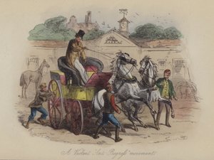 フランク・E・スメドレー著『Lewis Arundel or The Railroad of Life』の挿絵（彩色済み彫刻）。 作： after Hablot Knight Browne