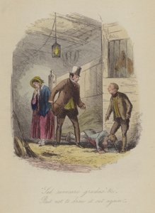 フランク・E・スメドレー著『Lewis Arundel or The Railroad of Life』の挿絵（彩色済み彫刻）。 作： after Hablot Knight Browne