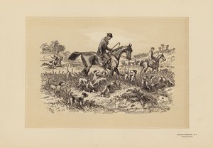 ハンティング・スケッチ、その1、表紙に行く（エングレーヴィング） 作： Hablot Knight (1815 92) Browne