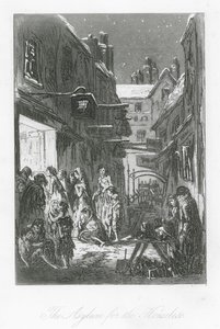 ロンドンの街並み家なき者のための精神病院（エングレーヴィング） 作： Hablot Knight (1815 92) Browne