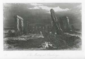 ロンドンの街並みストーンヘンジでの出会い（エングレーヴィング） 作： Hablot Knight (1815 92) Browne