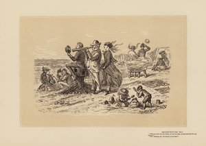 海辺のスケッチ、その5、とても頼もしい（エングレーヴィング） 作： Hablot Knight (1815 92) Browne