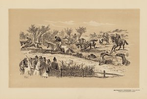 タンブルタウン・スティープル・チェイス、6番、ブルック（エングレーヴィング） 作： Hablot Knight (1815 92) Browne