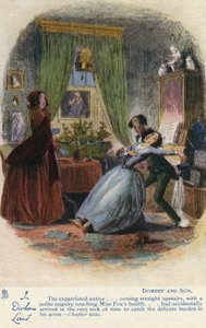 ディケンズランド-ドンビーと息子のポストカード、c.1907