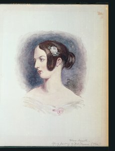 メアリー・ホガース、1890年頃（紙にトイレ） 作： Hablot Knight Browne