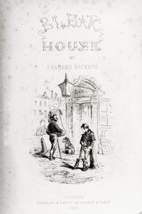 Charles Dickens（1812-70）による「Bleak House」のタイトルページが1853年に公開 作： Hablot Knight Browne