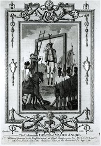 ジョンゴールダー（1729-1795）によって刻まれた1780年10月2日、ニューヨークの本部でイギリス陸軍少佐アンデレ少佐の不幸な死 作： Hamilton