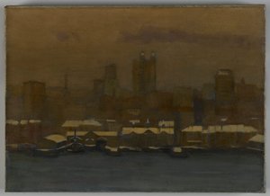 リバーフロント、ニューヨークの冬、1912年頃 作： Hamilton Easter Field