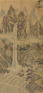 1800 年代後半の九龍滝。 作： Han Unpyeong
