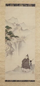 建物の詩（シルクにインクと色） 作： Hanabusa Itcho