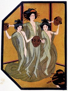 日本の若い娘たちの入場 - フェリシアン・シャンソール作「Poupée japonaises」（花房一丁画）にて、パリ