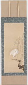 鷺と柳 江戸時代・17世紀末～18世紀初頭 作： Hanabusa Itcho