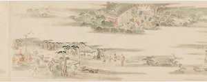 十二ヶ月の娯楽と職業、江戸時代、17世紀後半から18世紀前半。 作： Hanabusa Itcho