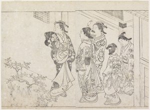 中庭の売春婦、1770年代初頭（版画）