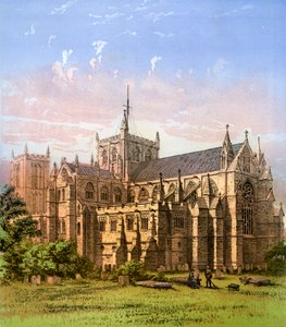 リポン大聖堂、ヨークシャー、c1870 作： Hanhart
