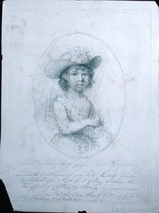 ジェームズ・ギルレイ（1757-1815）が描いた「スケッチ」（1781年、銀点・紙） 作： Hannah Humphrey
