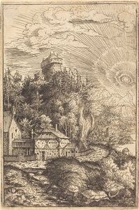 城と太陽が降り注ぐ風景 作： Hanns Lautensack
