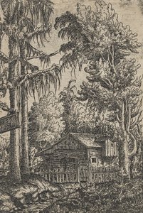 キャビンと2本の松 作： Hanns Sebald Lautensack