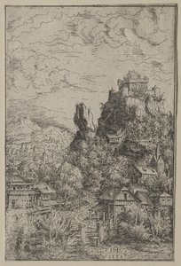 城のある風景、1553年。 作： Hanns Sebald Lautensack