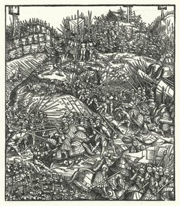 フランスと戦うオーストリアのマクシミリアン大公とその軍団 作： Hans (after) Burgkmair