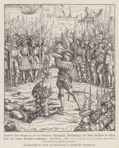 チロル州クフシュタインの守護者の処刑（木版画） 作： Hans (after) Burgkmair