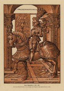 神聖ローマ皇帝マクシミリアン1世（木版画） 作： Hans (after) Burgkmair